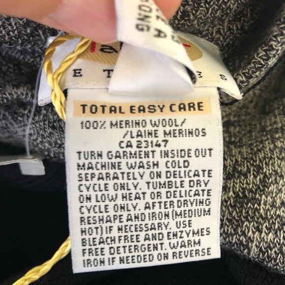 Talbots Black & Gray Mock Turtleneck Sweater Dress - Picture 3 of 4